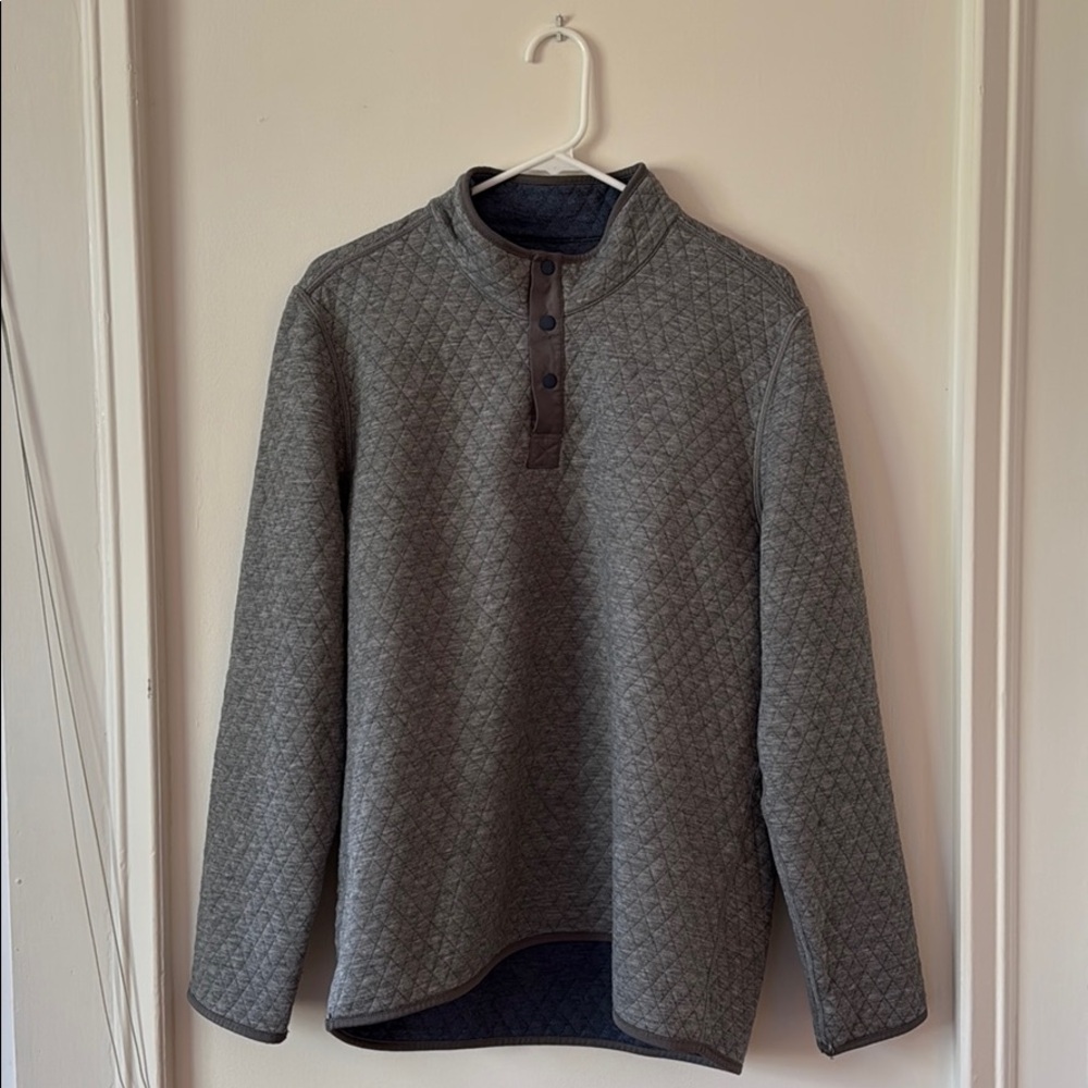 Reversible Marine Layer Quilted QuarterZip Sweater
